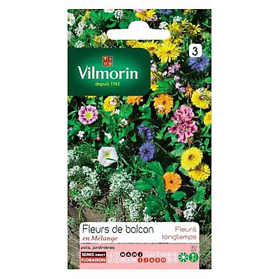 Vilmorin Graines De Fleurs Annuelles En Mélange Pour Balcons