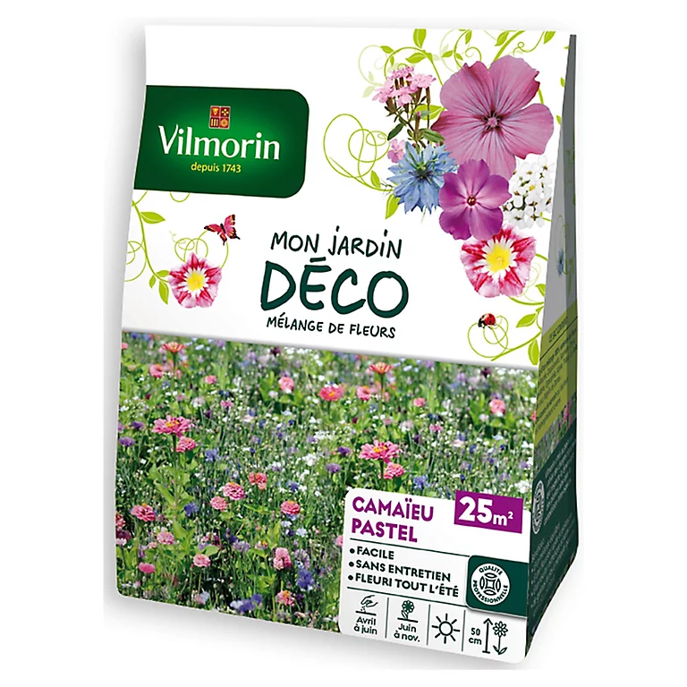 Vilmorin Graines Mélange Camaieu Pastel 25 M2